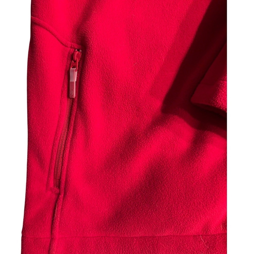 Helly Hansen Mens XL Red Fleece Full Zip Jacket Mock Neck‎ Logo Outdoor Hiking - Picture 6 of 10
